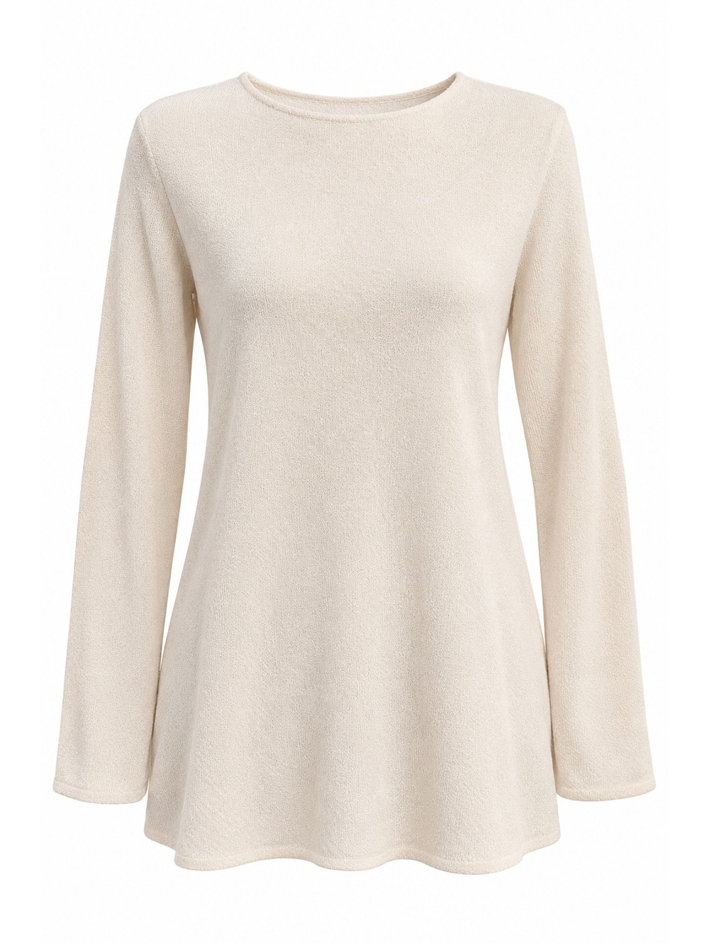 H&M Divided XL Cream Open Back Beaded Tie Knit Tunic Sweater Long Sleeve